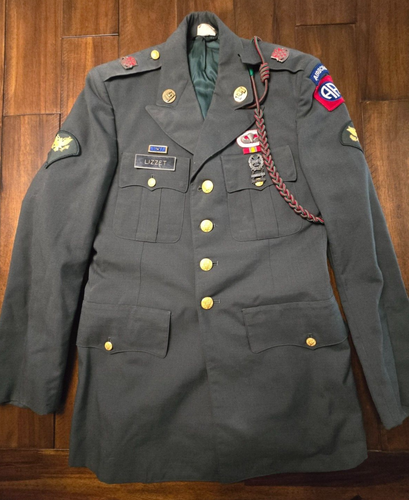 US Army Vietnam Era Green Service Dress Uniform 307th Engineering Presidential - Picture 7 of 16