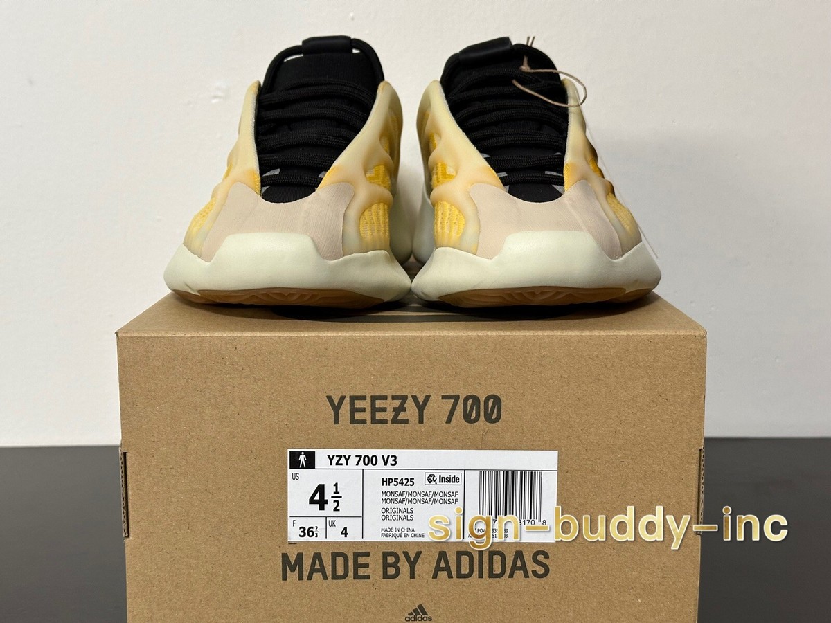 Adidas Yeezy Boost 700 V3 Mono Sunflower Safflower Size 4.5
