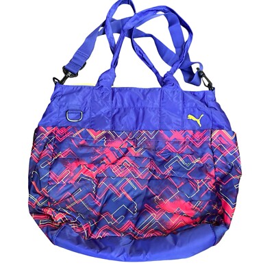 Puma Tote Bag Purple Pink Nylon Shoulder Bag