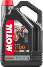 Motul 104104 7100 4T Ester Synthetic Oil 20W-50 4L