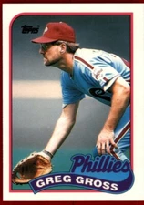 1989 Topps Tiffany Baseball Greg Gross Phillies