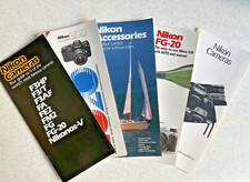 Nikon Camera Brochures 5 N2020, FG-20, Accessories, F3, More 1984-1989