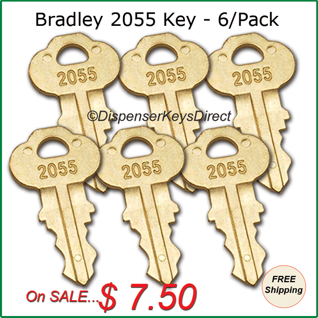 Bradley 2055 Key Paper Towel, Toilet Tissue & Liquid Soap Dispensers