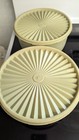 2 Container Set Tupperware Round Green Servalier Canisters 1204 lids 1205 — photo 2