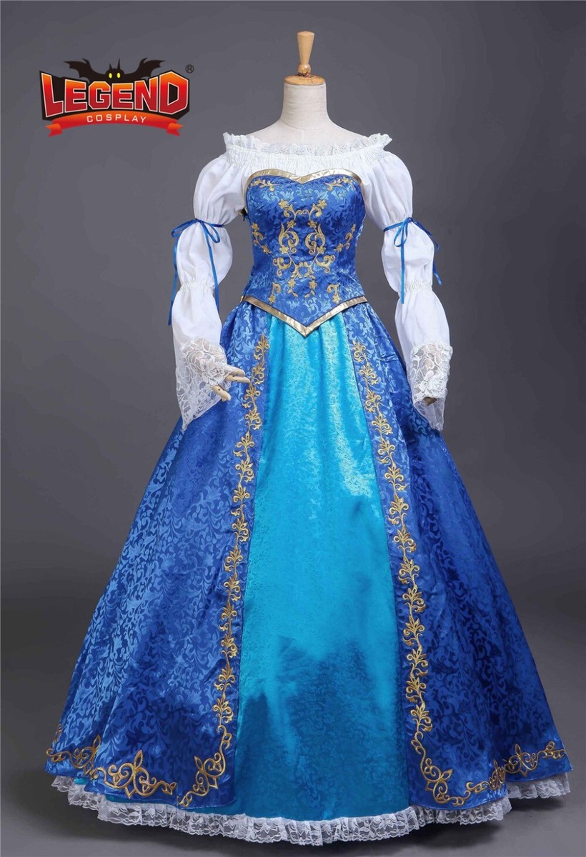 bershka blue dress Ariel Princess Ariel Cosplay Costume