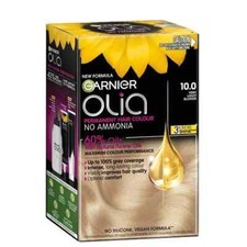 Image of Garnier Olia Permanent Hair Colour Grey Cover No Ammonia 10.0 Very Light Blonde