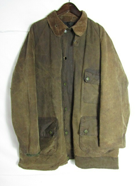 Barbour SOLWAY ZIPPER 70s Vintage 1-Warrant XL chaqueta encerada caqui Japón