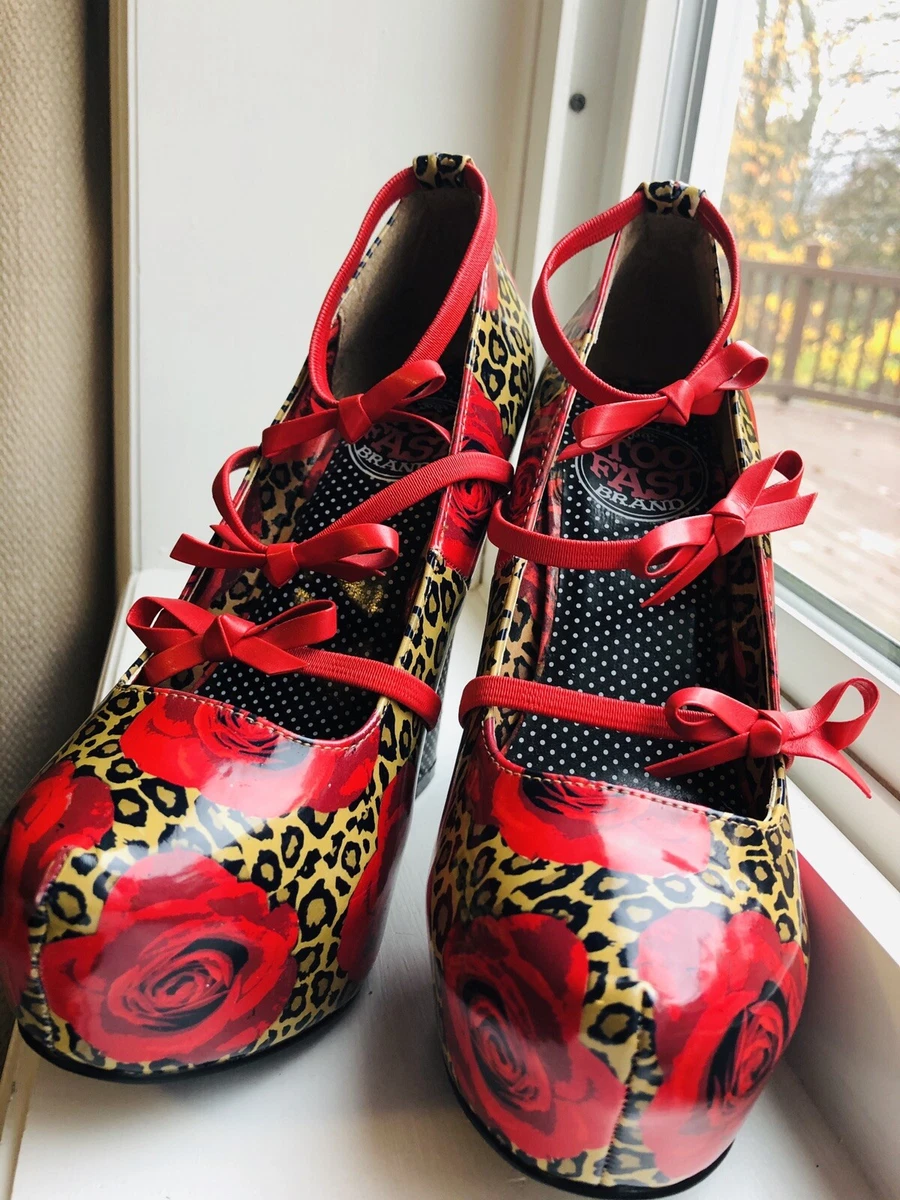 Leopard print and red shoes hotsell