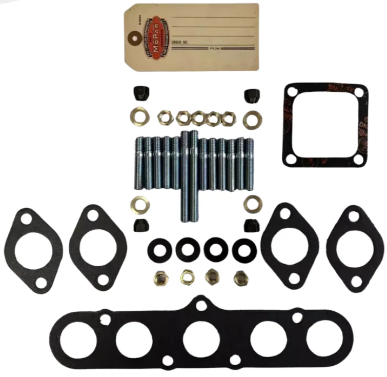 Kit de reconstrução de hardware coletor 6 cilindros personalizado Dodge Deluxe 1948 com gaxetas - Imagem 2 de 4