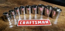 Craftsman 38 Dr 9 Pc 6 Pt Metric Chrome Socket Set 10-18mm Craftsman 38 Dr 9 Pc 6 Pt Metric Chrome Socket Set 10-18mm