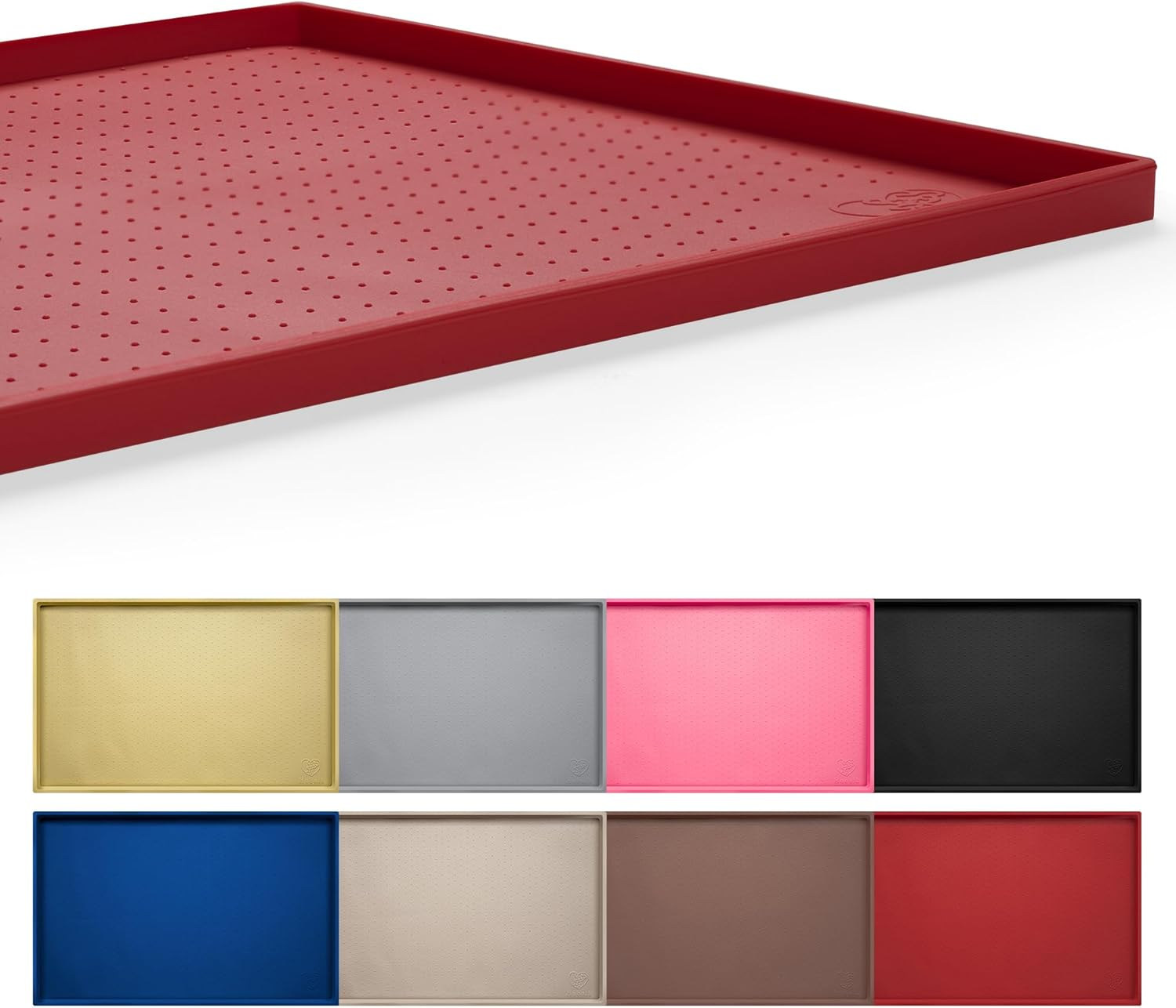 Dog Feeding Mat,100% Waterproof BPA Free Silicone Pet Food and Water Bowl Placem