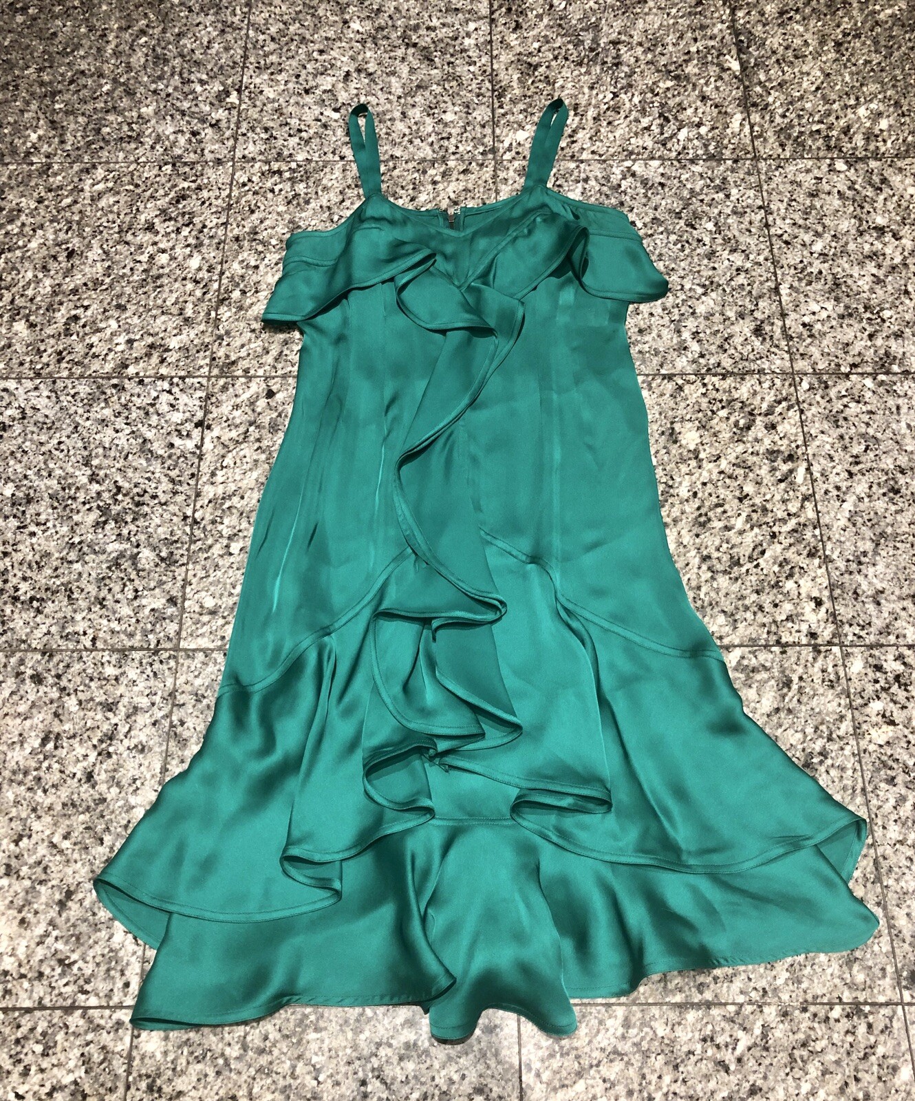 Abito Yves Saint Laurent YSL di Tom Ford 2003 verde seta