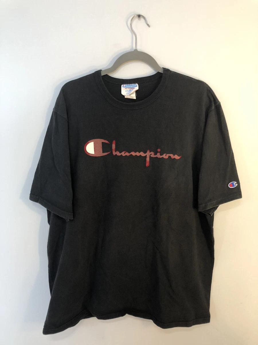 Champion Reverse Blue Bar Tag 70s Suede Distressed T Shirt XL eBay