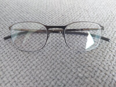 IC BERLIN Square Eyeglasses Frame Model Sandeul Baram Color Gunmetal 51-20