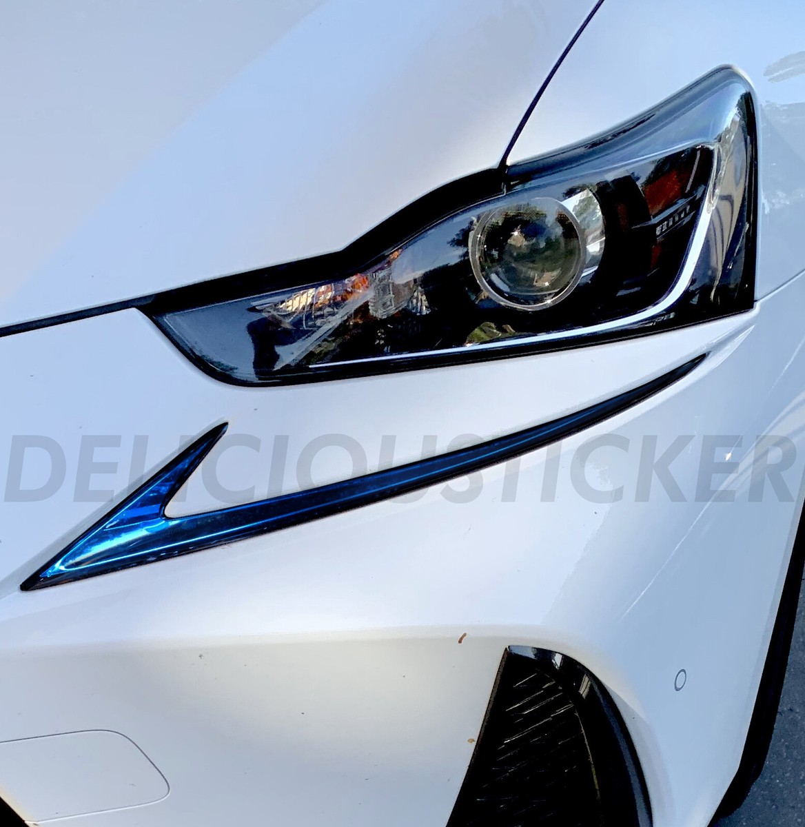 For 2017-20 Lexus IS Ice BLUE Light DRL Headlight Overlay Vinyl