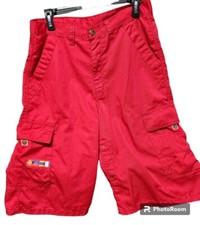 RED APE Swag Shorts Size 32 Red Cargo Designer Streetwear