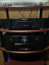 Av Reciever And Cd Player, and Phono Pre Amp.