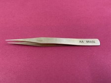 Tweezers 10 Pcs Brass Tweezers No. AA Fine tip 125MM Watch Jewelry Tools