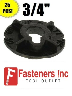 #ad Qty 25 3 4quot; Round Malleable Washer Malleable Iron Plain Finish $50.39