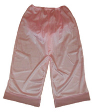 Pink NYLON TRICOT Pettipant 2 LAYER SHEER POOF PANTY 7" Sleeve 35" LEN 32-44"