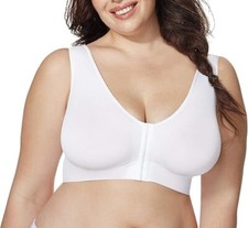 Hanes Just My Size MJ1274 Pure Comfort Front Close Wirefree Bra Size 1X NWT