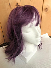 Women  s Wig, Purple, 14 in Long, Synthetic, New