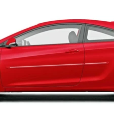 For: Hyundai Elantra 2DR 13-16 Painted Moldings w/ Chrome Inserts #CF-ELA13-2DR