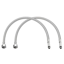 2pcs 24" Faucet Supply Line Connector G1/2 Female x M10 Male Connector Braided