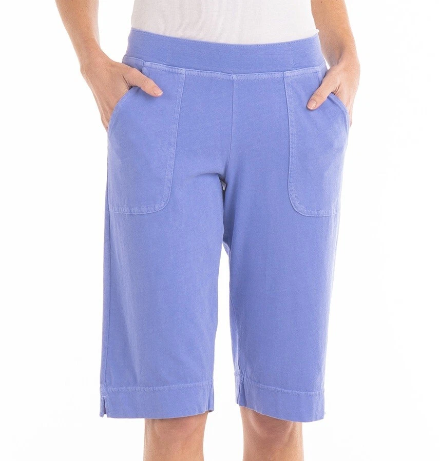 Fresh Produce xxl peri blue $64 jersey cotton Key Largo pedal pusher shorts nwt