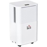 HOMCOM 10L/Day 2000ML Portable Quiet Dehumidifier for Home Laundry Room - White