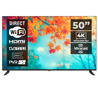 Fernseher 50'' UHD 4K Smart TV LED, HDR10, Android 11, WiFi, HDMI Netflix YouTube