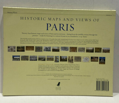 Historic Maps and Views of Paris: 24 Frameable Maps by