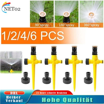 1/2/4Pcs 360° Lawn Sprinkler System Automatic Grass Watering Spray Irrigation