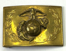 Vintage US Marine Corps Brass Belt Buckle