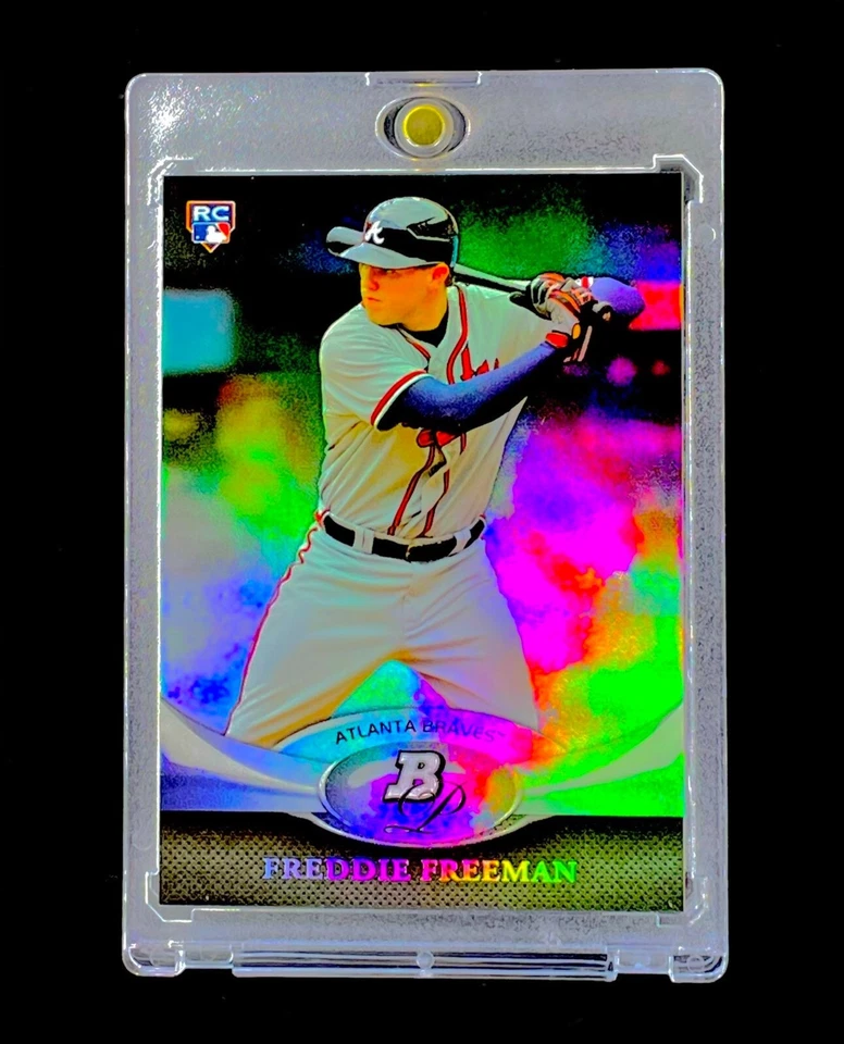 FREDDIE FREEMAN ROOKIE REFRACTOR PLATINO PLATA Lámina Arco Iris RC - DODGERS Foto 2 de 4
