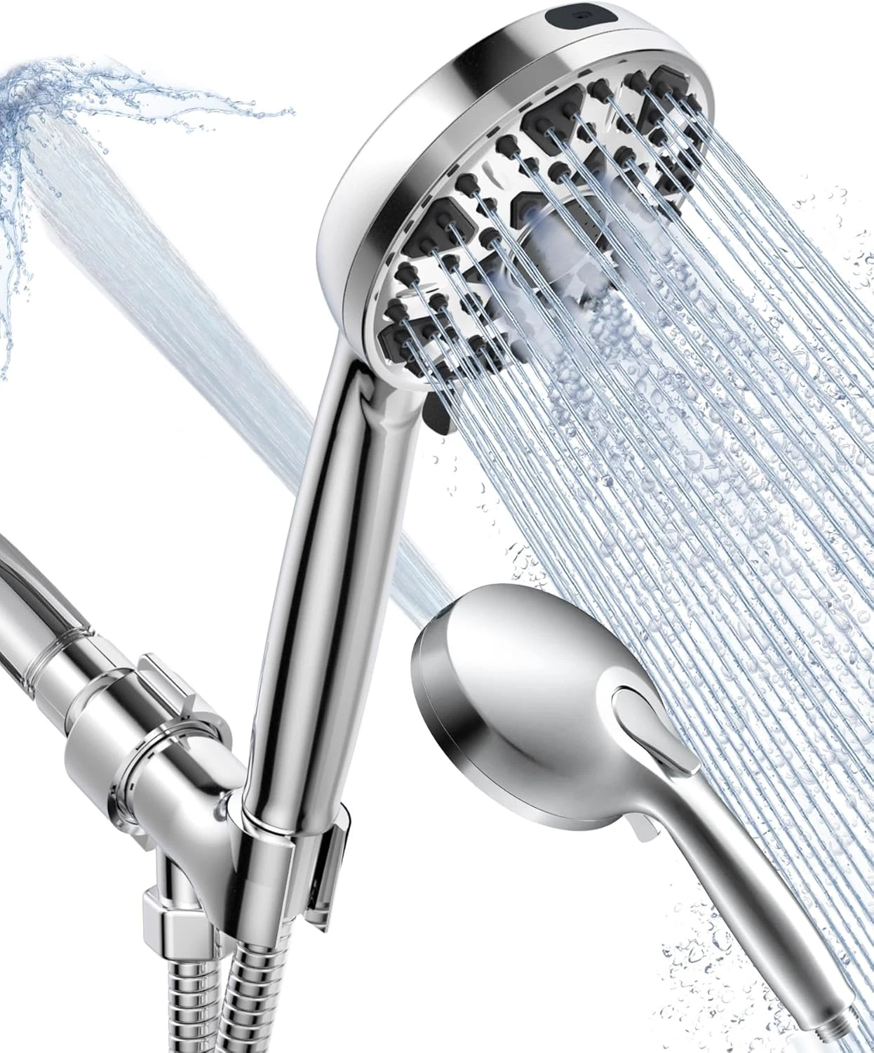 Shower Head with Handheld 7 Settings High Pressure, Built-In Power Wash to Clean
