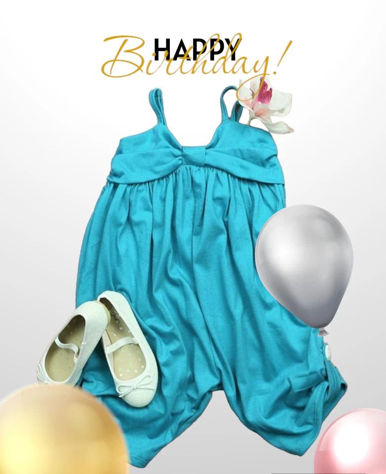 Girls Toddlers Rompers. Loose Fit Overall. Kids Summer Fall Playsuit Jumpers - Image 3 of 4