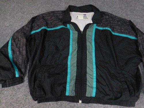 vintage White Stag Womens Jacket 3XL XXXL Black Full Zip windbreaker sportswear - Picture 2 of 10