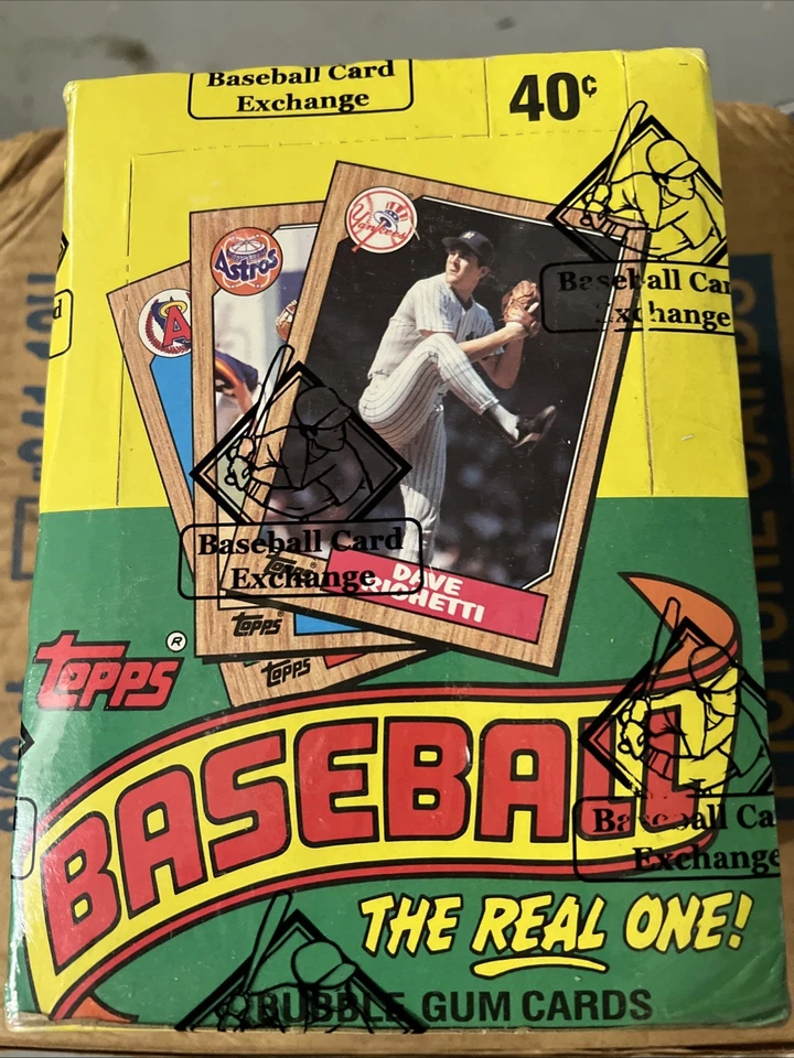 1987 Topps Baseball Wax box - 36 packs - BBCE FASC! - Image 2 of 4
