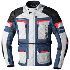 RST Waterproof Pro Series Adventure-X Ce Textile Jacket Silver / Blue / Red