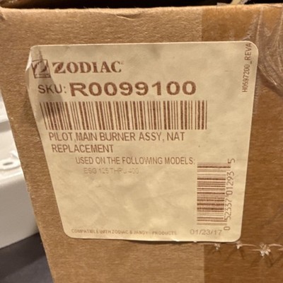 Zodiac Pilot Main Burner Assembly Natural Gas R0099100 Genuine Part