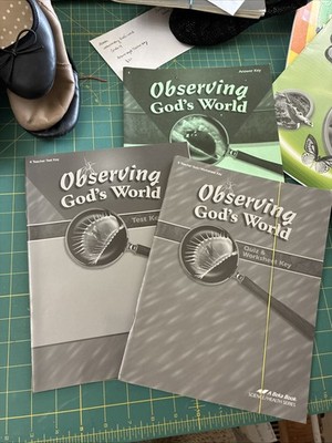 Lot Abeka Observing God's World Teacher Keys And Answer Key 