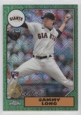 2022 Series 1987 Topps Chrome Silver Pack Mojo Green 1/99 Sammy Long 0m76