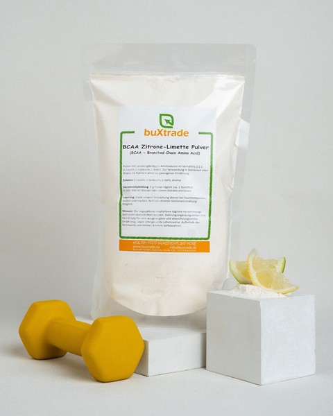 5 X 1 Kg | Bcaa 2:1:1 | Zitrone-Limette | L-Leucin | L-Isoleucin | L-Valin |-image