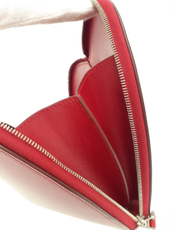 ALAIA Le Coeur Leather Red Shoulder Bag #2496 image 4