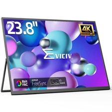23.8" 4K Portable Monitor 3840  2160 External Display with VESA Mount  Stand