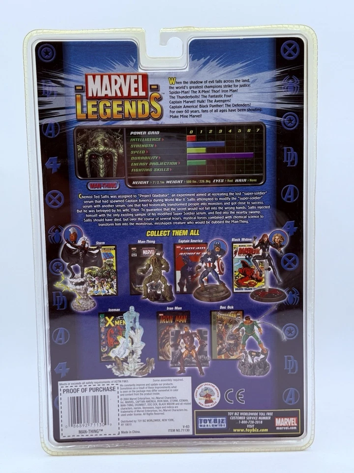 Figura de acción Marvel Legends MAN-THING Serie VIII 8 ToyBiz - NUEVA Foto 2 de 4