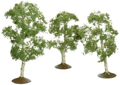 Bachmann Trains - SCENE SCAPES - 3''- 4'' ASPEN TREES (3 per box) - HO (US IMPORT)