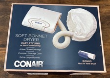 Conair Soft Bonnet Hair Dryer Styling Cap 4 Heat/Speed Settings Volume Brush