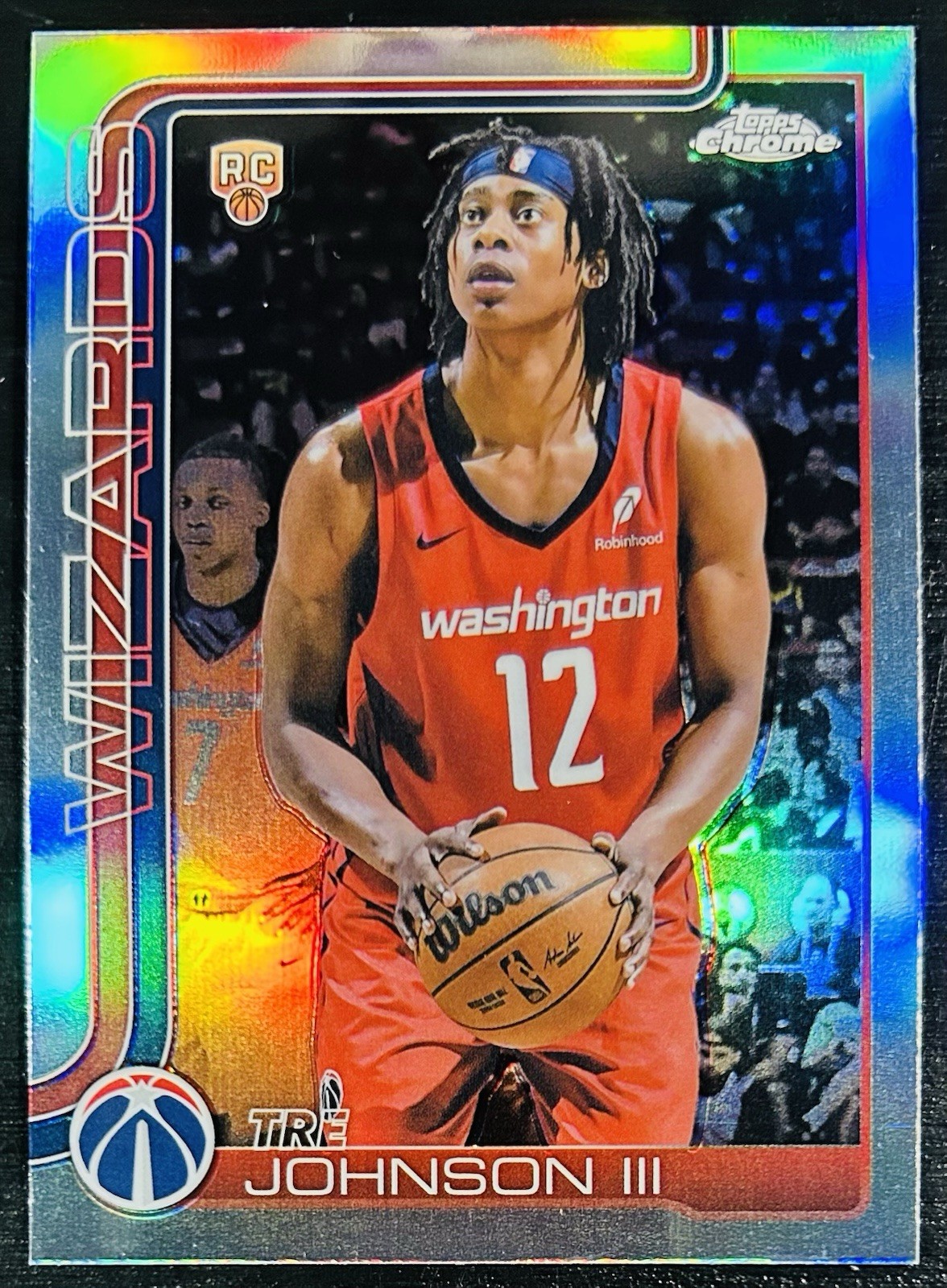 2025 Topps Chrome Tre Johnson III #256 ROOKIE RC Refractor